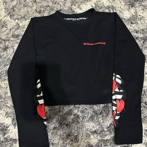 Chrome Hearts Matty Boy Black and Red Long Sleeve Tee